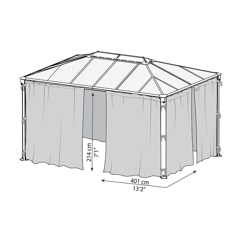 וילונות לגזיבו 3X4.3 Martinique