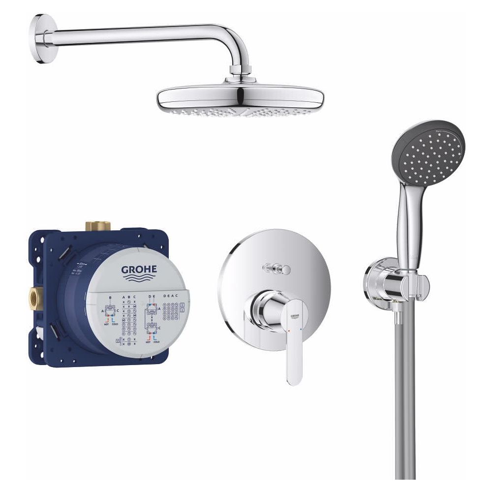 מערכת רחצה למקלחת צבע כרום GROHE QUICKFIX 25220001