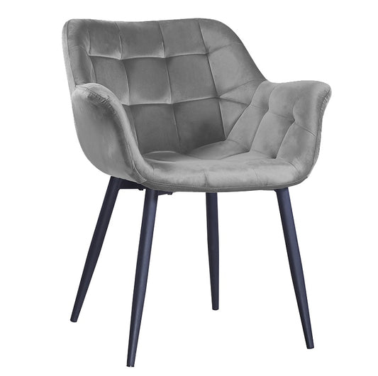 כורסא מעוצבת לסלון, דגם לילי, צבע אפור