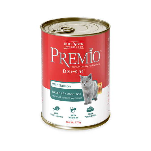 פרמיו דליקט לחתלתול סלמון 375 גרם