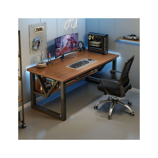 שולחן מחשב כתיבה דגם RSM-2053 רוחב 1 מטר מבית ROSSO ITALY שלדה שחורה בשילוב עץ