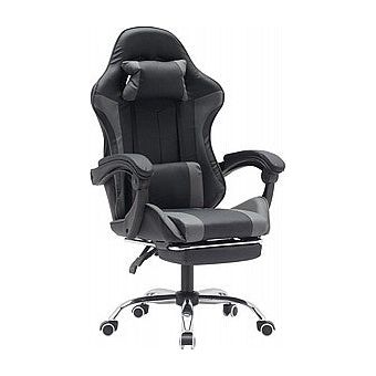 כסא גיימרים עם הדום מנגנון ומסאג רטט דגם RSM-1045 צבע שחור אפור