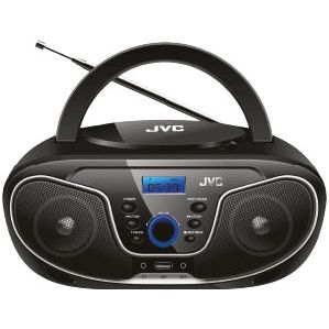 רדיו דיסק שחור דגם RD-N327W של JVC