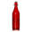 בקבוק זכוכית מעוצב למים 1 ליטר עם פקק בצבע אדום עמוק.