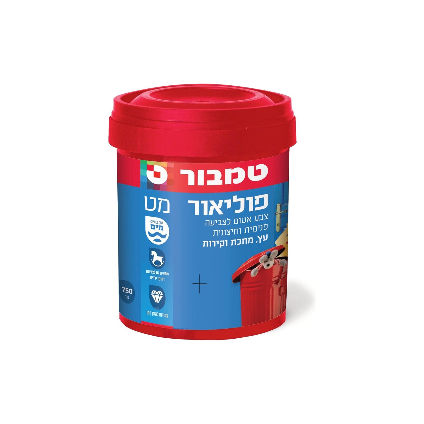 פוליאור על בסיס מים 750 מ"ל -שחור