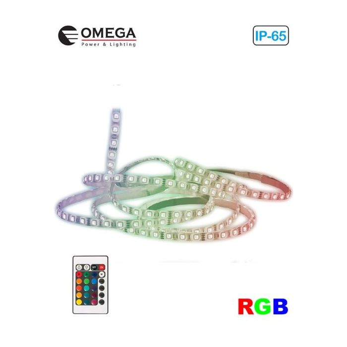 קיט סרט לד IP65 RGB 14.4W+שנאי+שלט (לרכישה באתר בלבד)